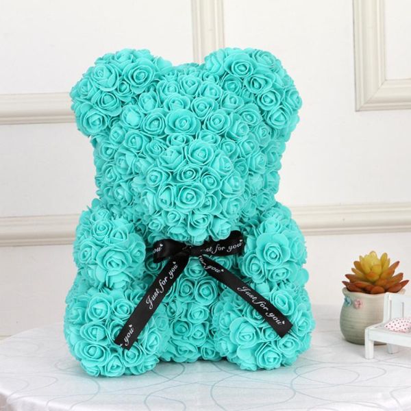 

decorative flowers & wreaths 1 pieces teddy bear of roses 25cm foam wedding christmas decor for home diy gifts artificial