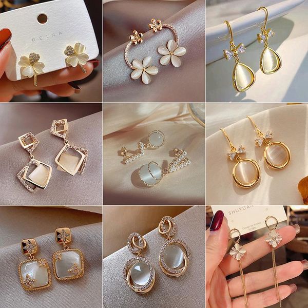 

hoop & huggie lovoacc multiple metallic large earrings for women gold color alloy rhinestone big circle statement party jewelry, Golden;silver