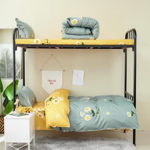 

bedding sets 3/4pcs daisy strawberry duvet cover printing aloe cotton ab side bedclothes home bed linens king  flat sheet
