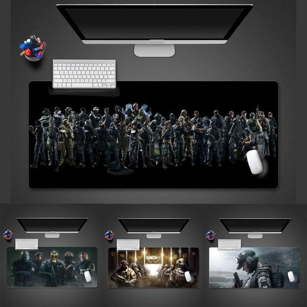 

mouse pads & wrist rests rainbox six siege office mice gamer soft mousepad desk table protect game work mat pad x xl non-slip lapcushion