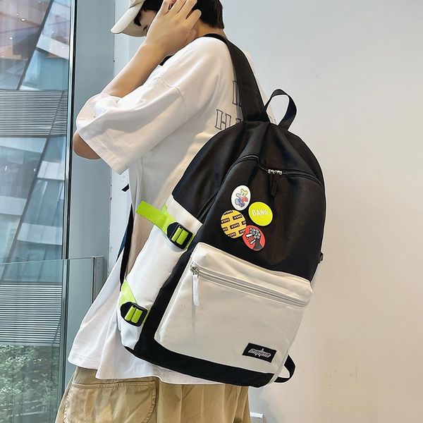 

backpack girls and boys nylon patchwork travel bag schoolgirl schoolbag cool lapfor fashion lady