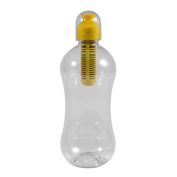 

water bottle 550ml outdoor bobble hydration filter filtered drinking, yellow