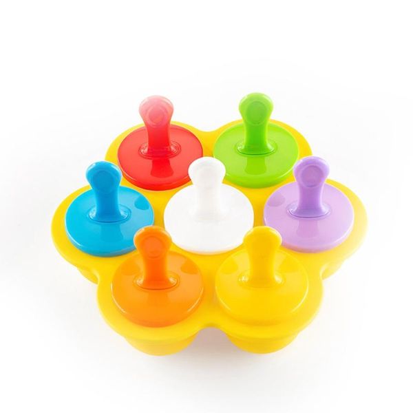 

baking moulds 7 holes silicone mini ice pops mold cream ball lolly maker popsicle molds baby diy food fruit shake