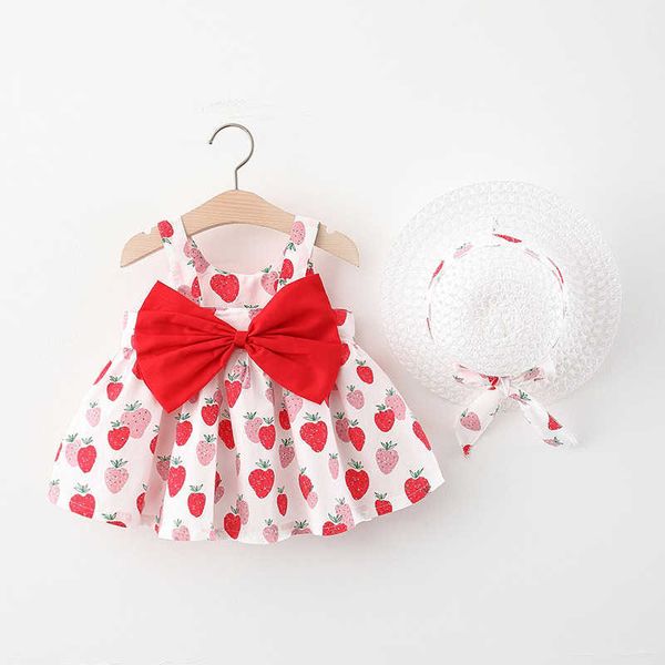 

melario baby girl dress summer dot polka princess dresses for baby sundress 1 years birthday outfits dress with hat, Red;yellow