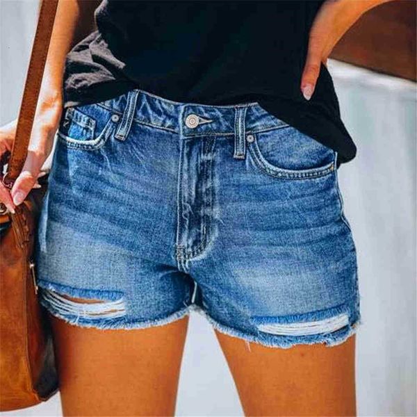 

women's shorts shorts blue straight hole denim women summer ripped streetwear lady cotton casual short y1dq, White;black