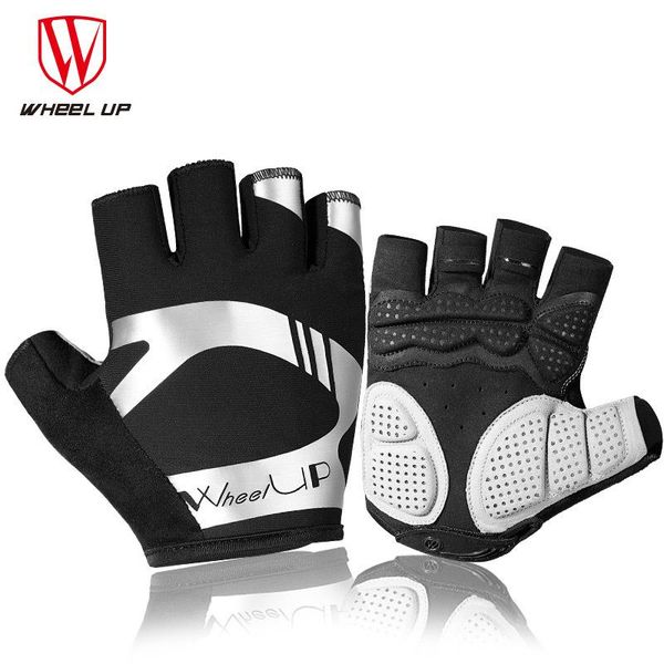 

cycling gloves wheel up half finger oem fitness motorcycle mtb road bike gel sports padded, Black