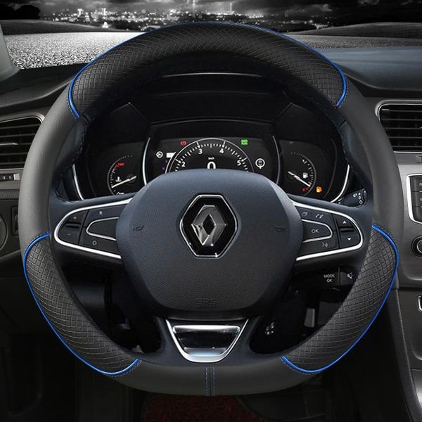 

steering wheel covers for scenic 1 2 3 4 grand megane car cover microfiber leather auto accessories