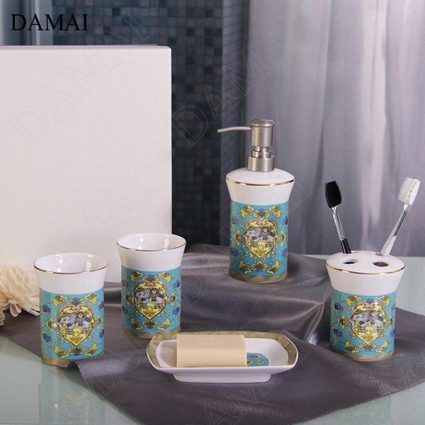 

bath accessory set creativity pattaya elements bathroom accessories ceramic nordic modern painted elephant five piece shower
