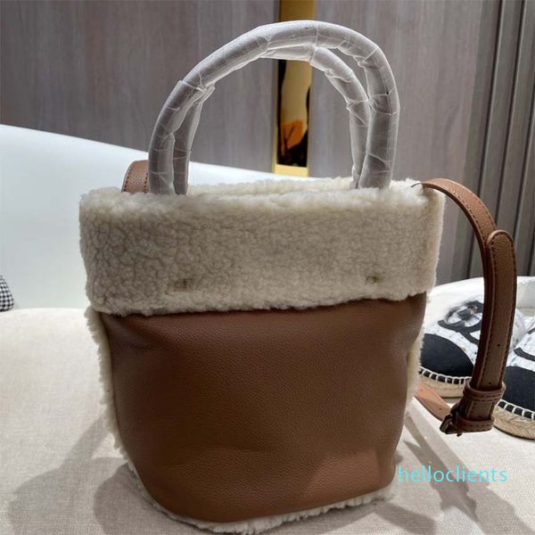 

winter new style designer brand drawstring wholesale women bucket bag