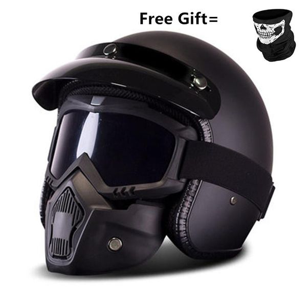 

motorcycle helmets open face motorbike helmet mablack l (59-60cm) road legal