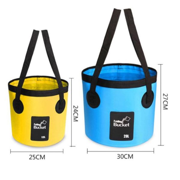 

portable waterproof water bag folding bucket storage container carrier bags for fishing camping hiking outdoor