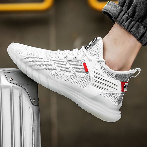 

2021 arrival for mens womens sports running shoes knit breathable runners white outdoor tennis sneakers eur 39-44 wy13-g01