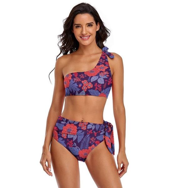 

one-piece suits leaf bikini swimsuit colaless fashion corrective swimwear pool 2 piece female bathing suit
