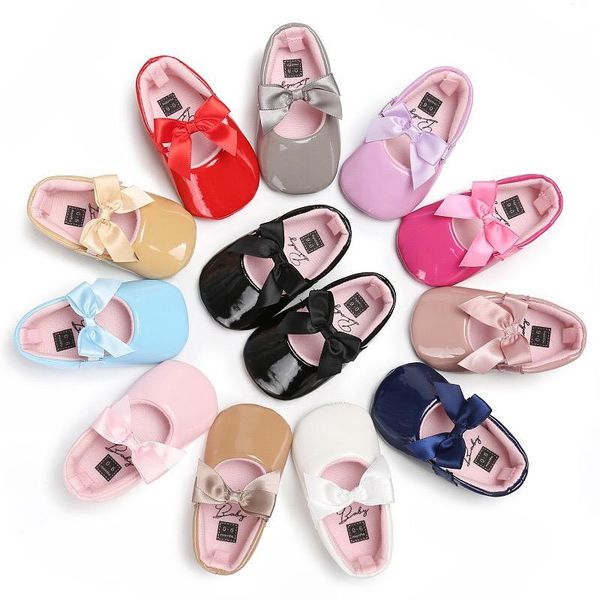 

first walkers baby girl shoes ribbon bow pu leather princess elegant born moccasins