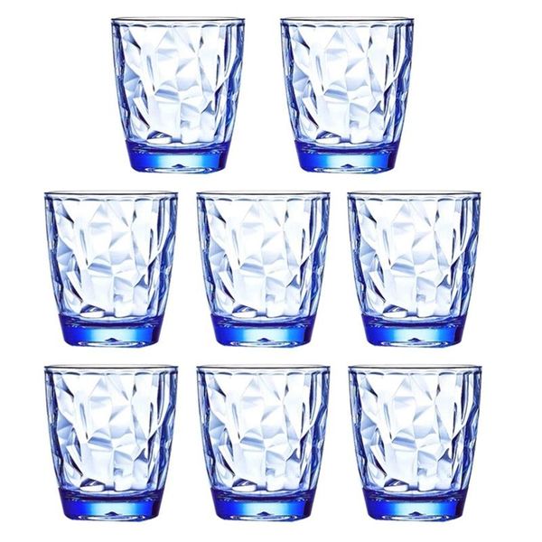 

disposable cups & straws drinking cup, plastic, no bisphenol a, small juice cup,blue,8 pieces