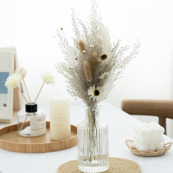 

decorative flowers & wreaths 1set natural dried pampas grass fluffy real small reeds home decoration bouquet wedding christmas living room d
