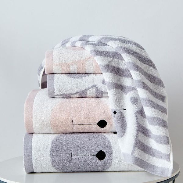 

towel 100% combed cotton cute bear bath set soft absorbent microfiber fabric household bathroom sets