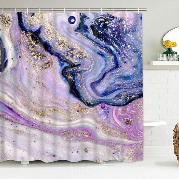 

natural marble lines landscape watercolor shower curtains sparkle watercolor gold abstract pattern polyester fiber shower