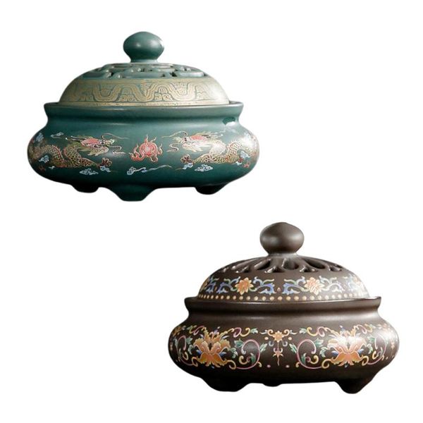 

incense burner chinese buddha coil holder ceramic censer for home office teahouse use decor ornaments fragrance lamps