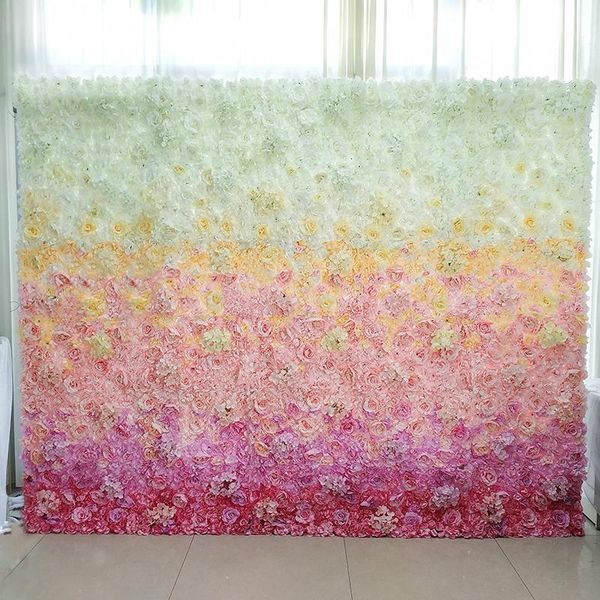 

decorative flowers & wreaths 6pcs wedding flower wall background decoration artificial silk rose peony row arch decor window layout