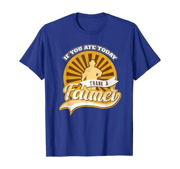 

if you ate today thank a farmer saying local farming t shirt, White;black