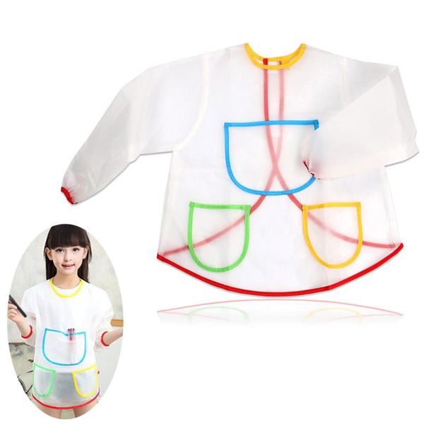 

waterproof long-sleeved children kids smock apron for painting aprons
