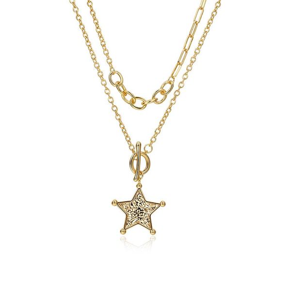 

chokers timeless wonder pave layered star chains necklace women jewelry punk ins designer party trendy goth rare egirl cool 1437, Golden;silver
