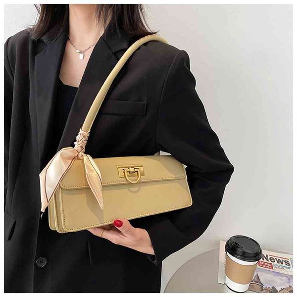 

women's 2021 new silk scarf hand held stick bag