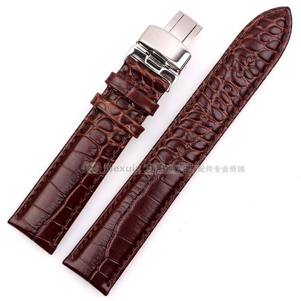 

watch bands watchband , alligator crocodile grain leather band wristwatch strap black brown 18mm 19mm 20mm 21mm 22mm