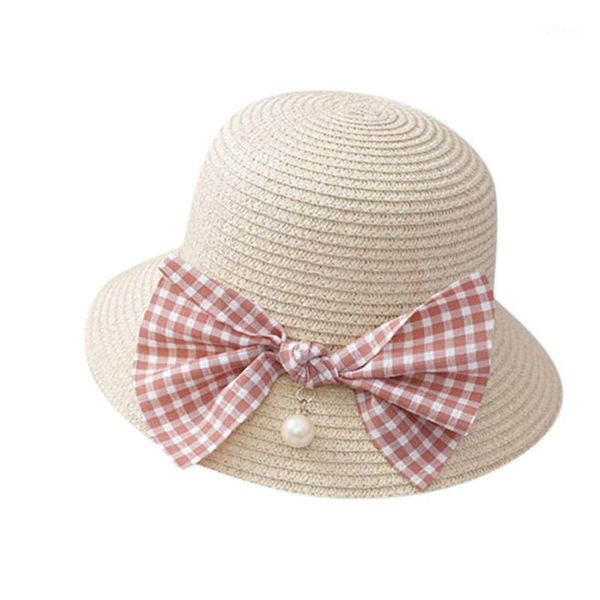 

caps & hats children's sun hat girls straw cute princess summer bowknot beach protection for kids #7231, Yellow