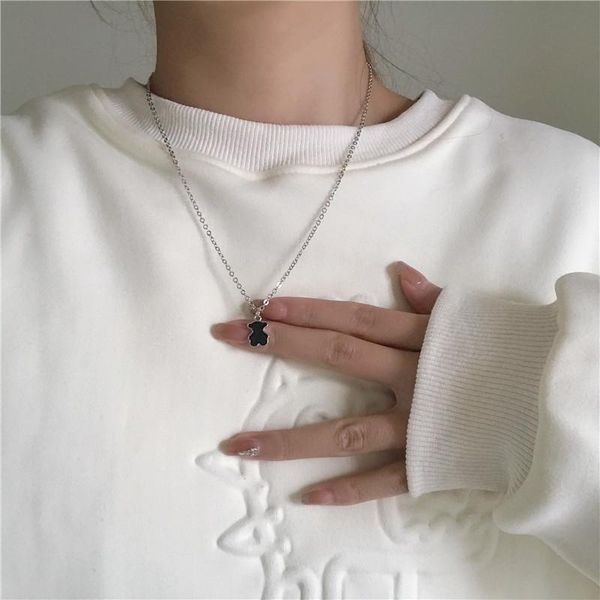 

Cute And Exquisite Cartoon Necklace Female Clavicle Chain Long Sweater 2021 Hundred Matching Accessories Pendant Necklaces, Silver