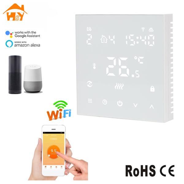 

smart home control electronic wifi digital tuya alexa google heating thermostat