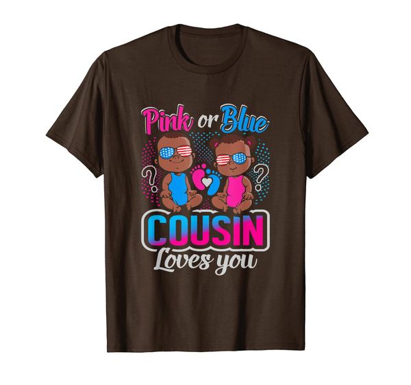 

Pink Or Blue Cousin Loves You Gender Reveal Baby Shower Gift T-Shirt, Mainly pictures