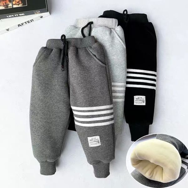 

2021 Girls Boys Pants Winter Children Sprots Warm Cotton Pants Toddler Down Trousers High Quality Kids Leggings Boys Clothing, Black 1