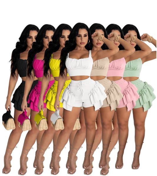 

women tracksuits sleeveless 2 piece sets t-shirts shorts summer squaye neck jogging suit crop sportswear pullover casual clothing 4935, Gray