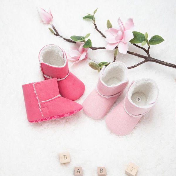 

boots 2021 winter baby shoes booties warm fulff boy girl soft sole outdoor snowfield walking first walkers, Black;grey