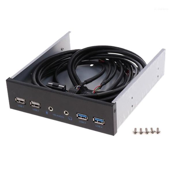

dual usb 3.0 2.0 port hub hd audio metal floppy drive expansion front panel11
