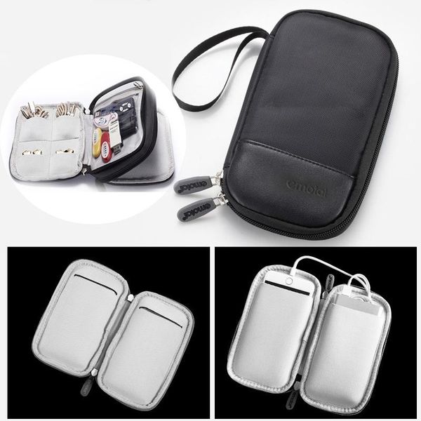 

travel digital handbag organizer case bag for mobile power earphone cable u disk charger data portable zipper storage bags