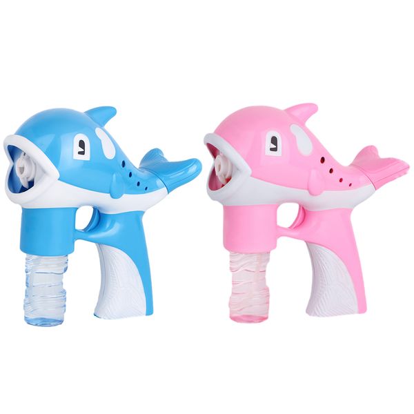 

New Flashing Light Up Kids Dolphin Magic Bubble Machine Summer Swimming Toys Wedding Supplies Birthday Gift Bubble Maker Gun