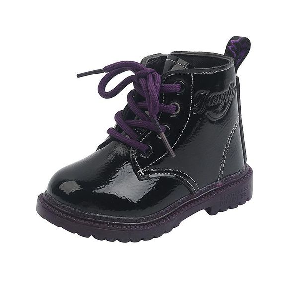 

boots cmsolo shoes toddlers baby kids winter autumn fashion flat heels girls cute leather soft bottom, Black;grey