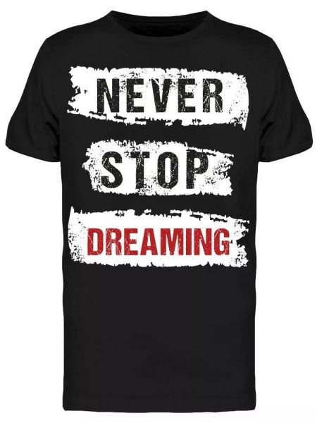 

never slettering design tee men's -image by shutterstock, White;black