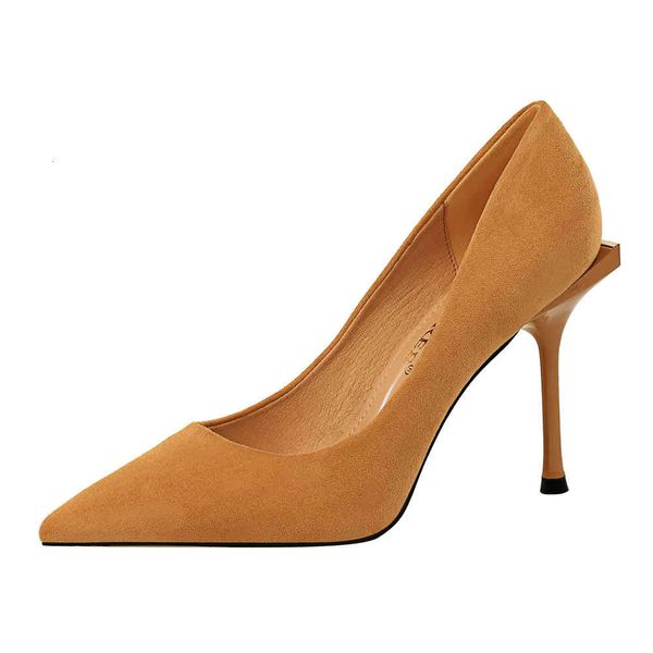 

sandals fashion women yellow shoes party pumps designer shallow high heels pointed toe elegant ladies femal thin heel g0289 2, Black