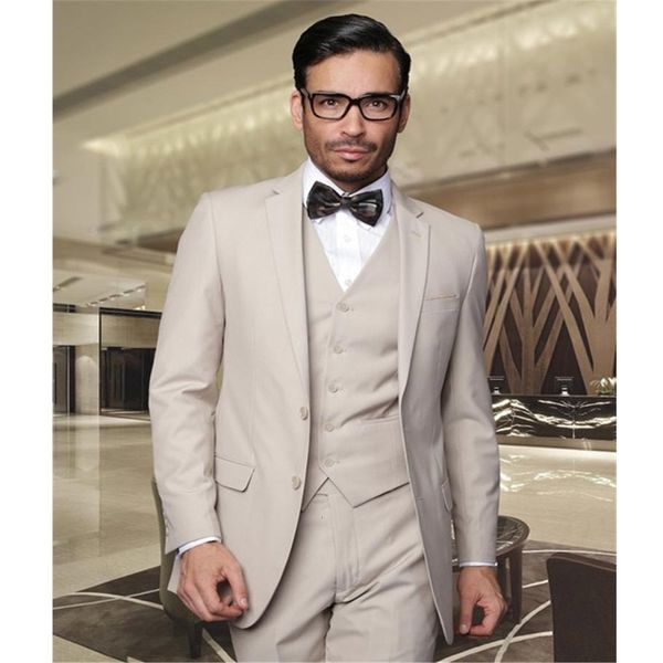 

men's suits & blazers custom-made suits for the wedding of men in jacket + pants thin vest beige blazer suit two buttons 's busine, White;black