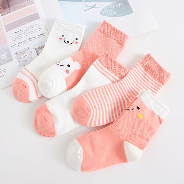 

baby socks, pure cotton, warm and breathable, deodorant, Pink;yellow