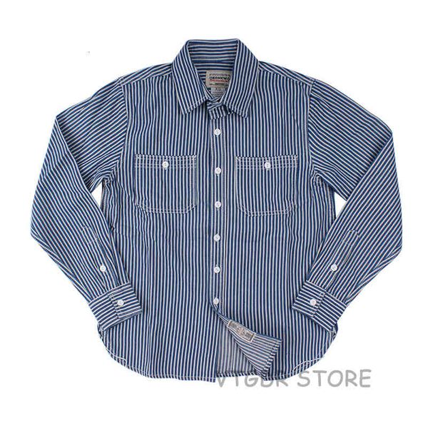 

blouses vintage striped wrok shirts for men fall casual railroad retro long sleeve western worker shirt slim fit, White;black
