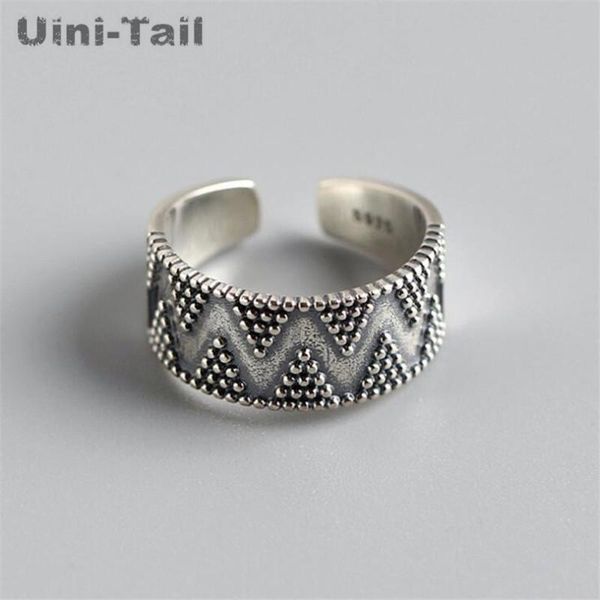 

cluster rings uini-tail design -selling 925 sterling silver simple creative dot geometric open ring personality trend high quality, Golden;silver