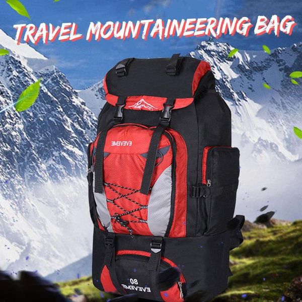 

outdoor bags field survival 80l traveling backpack mountaineering waterproof nylon practical 7cm outdoors durable