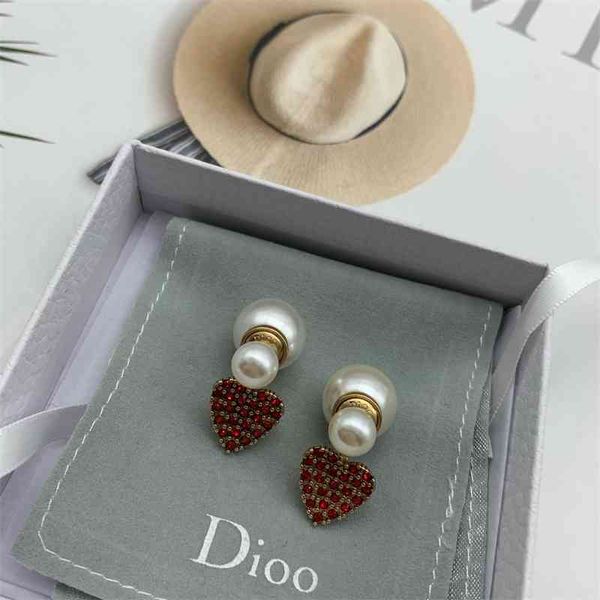 

70% off outlet online letter love diamond net red heart earrings female, Golden
