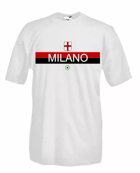 

j219 shirt milan team/city shirt milan, t-shirt city of milan, White;black