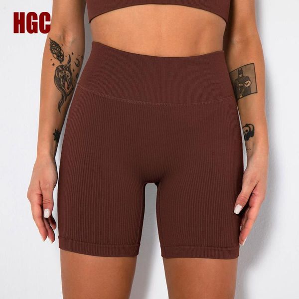 

yoga outfit hgc seamless sports shorts women fitness summer gym running leggings high waist elastic squat proof yogaÂ bottoms